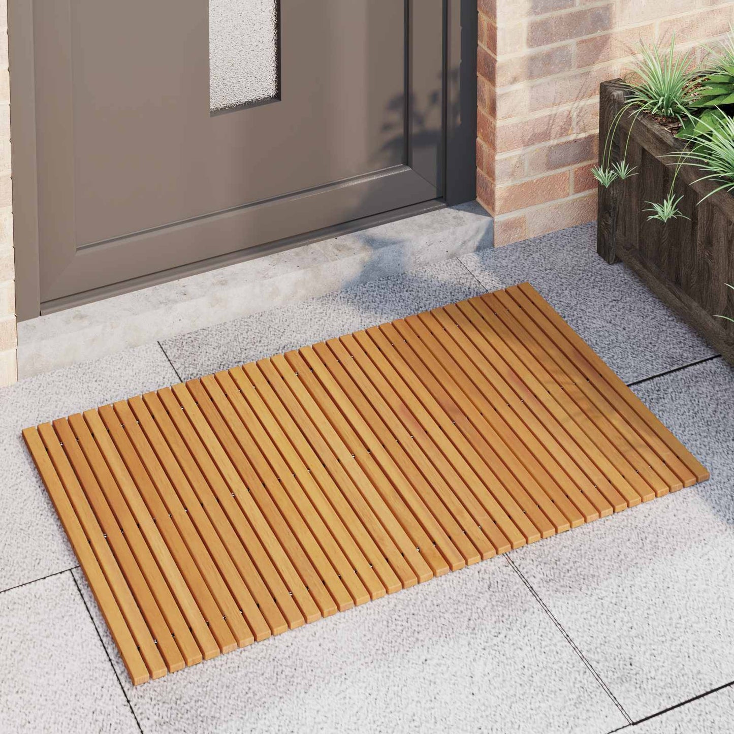 Badematte Brun 100 x 60 cm Solid akasietre