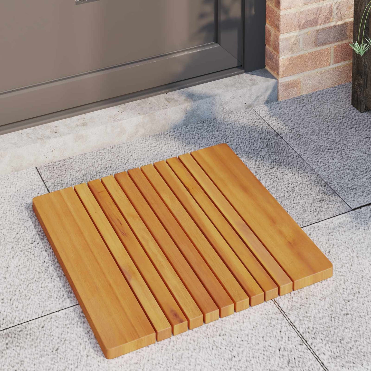 Badematte Ensfarget Brun 52 x 50 cm tre