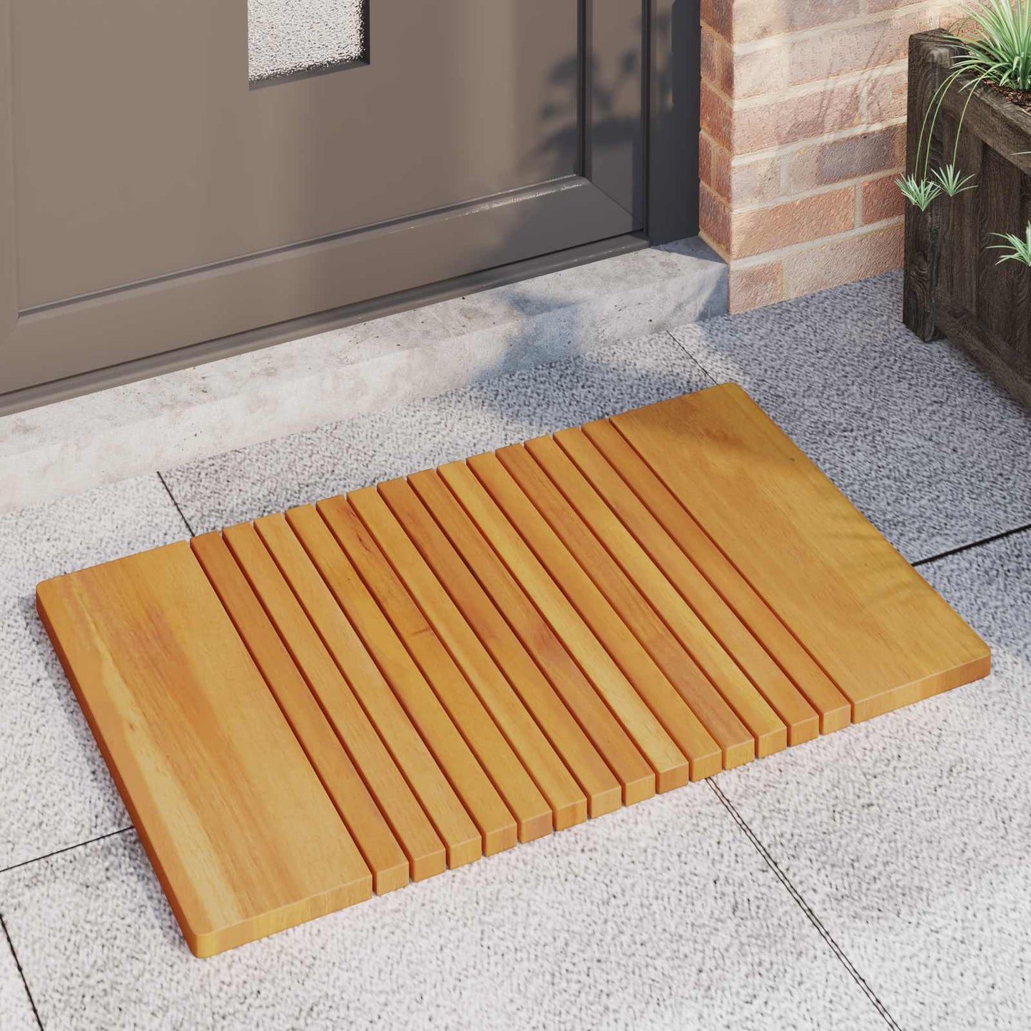 Badematte Ensfarget Brun 81 x 50 cm tre