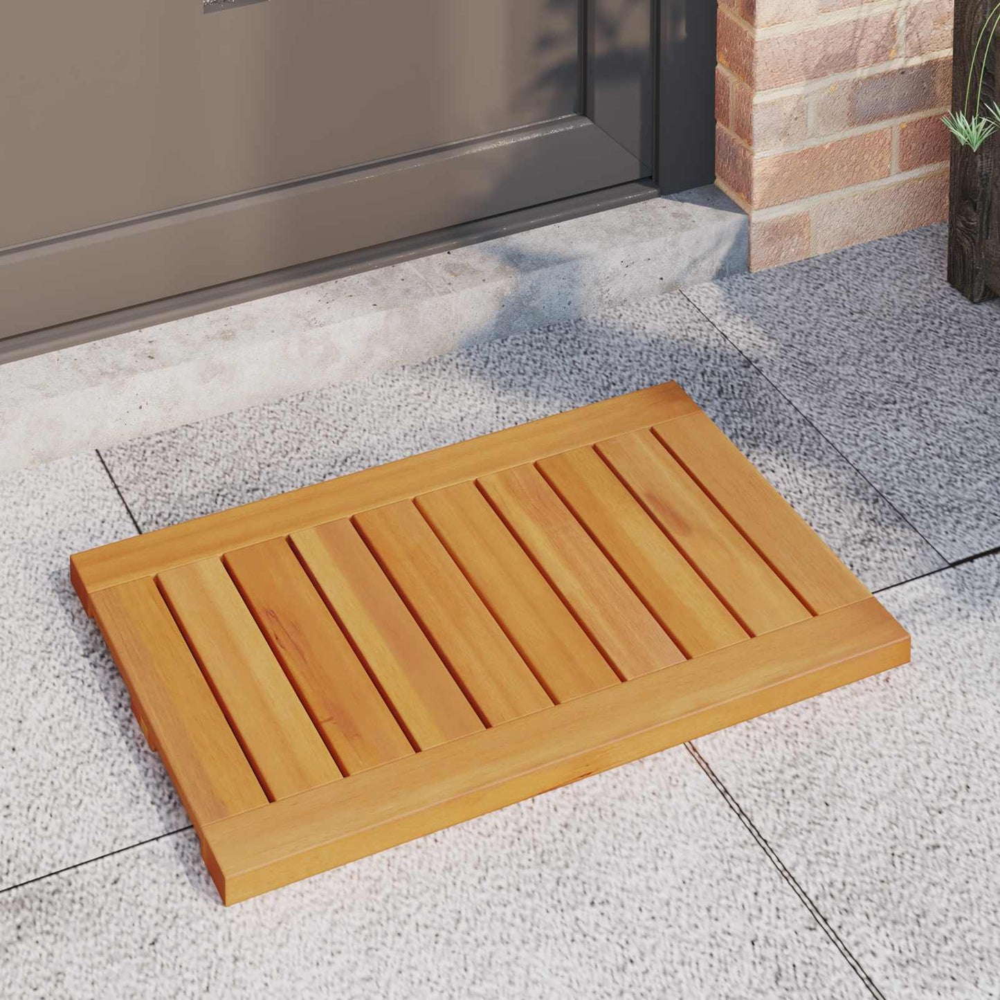 Badematte Ensfarget Brun 60 x 40 cm tre