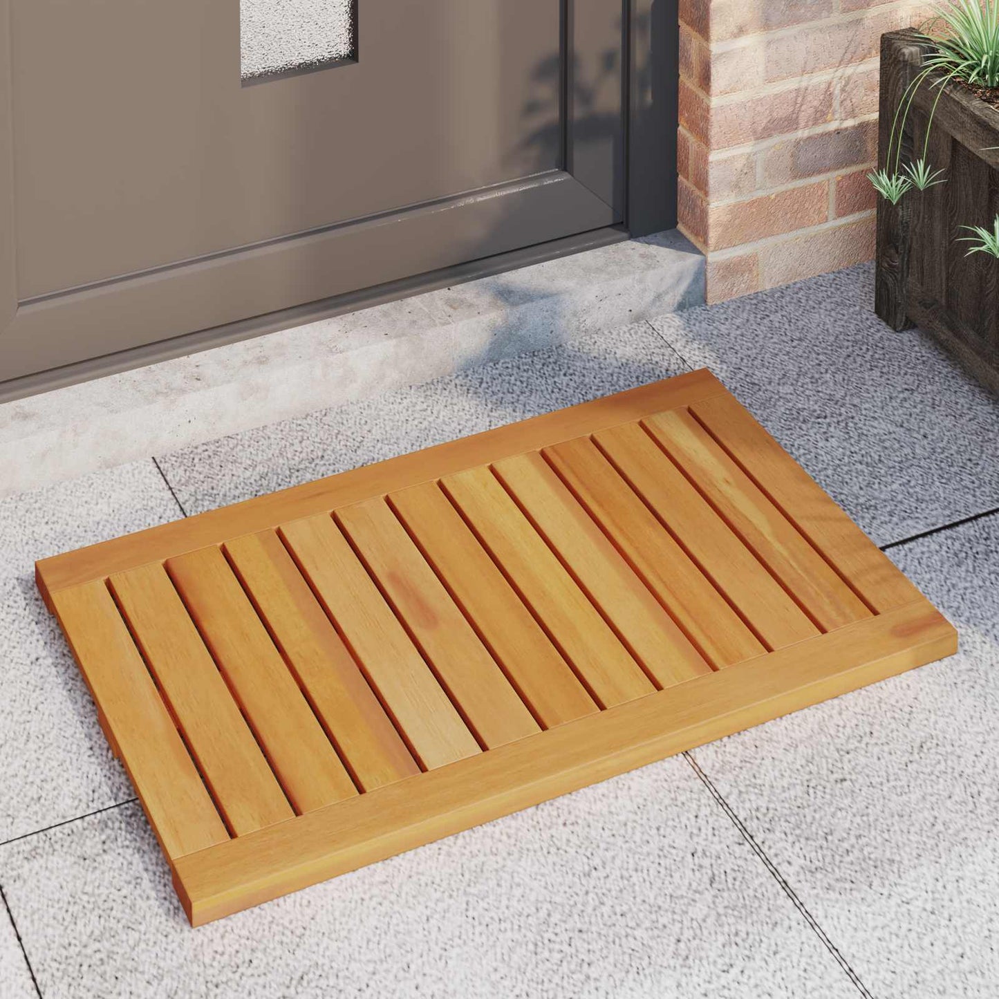 Badematte Ensfarget Brun 80 x 50 cm tre