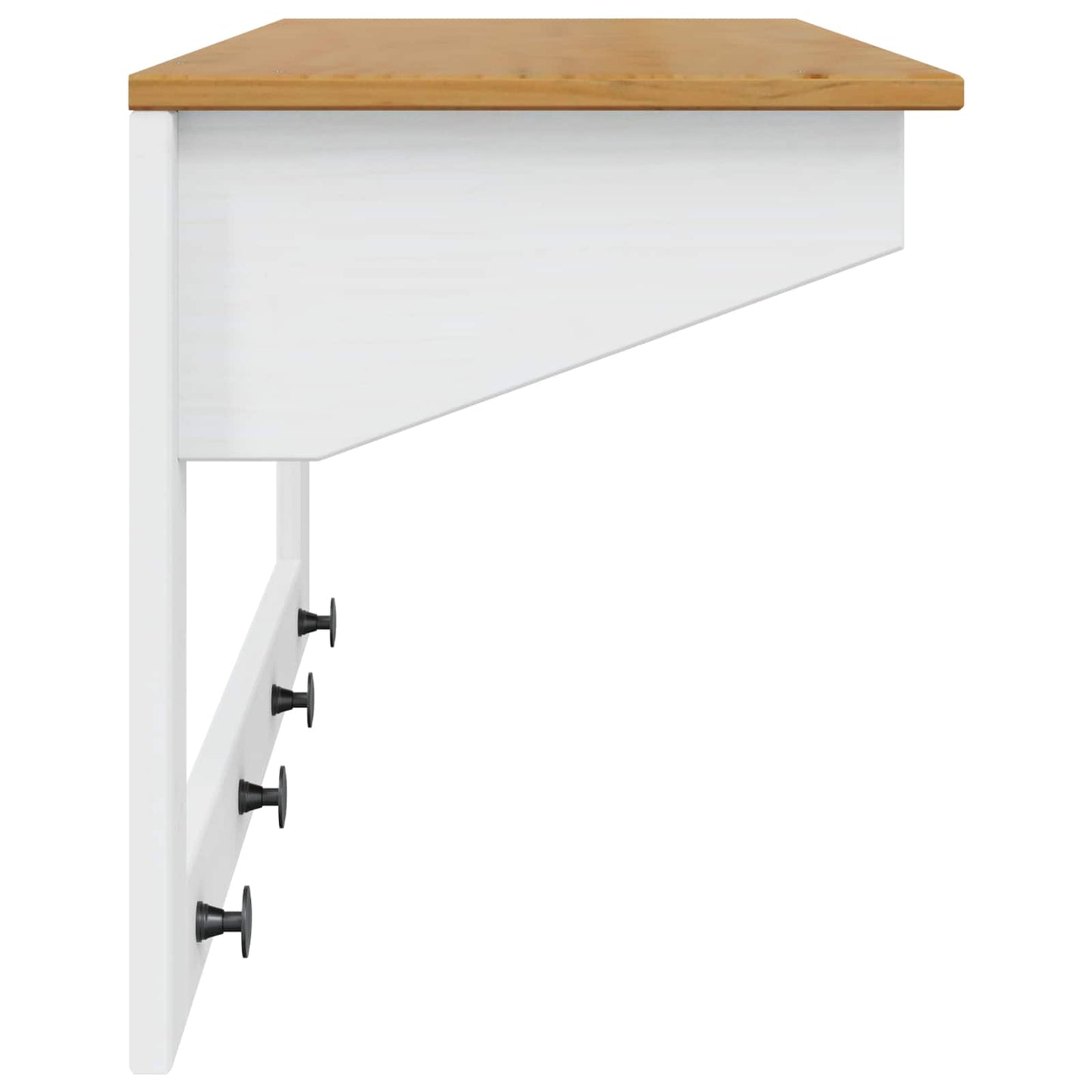 Kleshenger Hvit og honningbrun 90 x 35 x 41.5 cm Massiv furu vidaXL