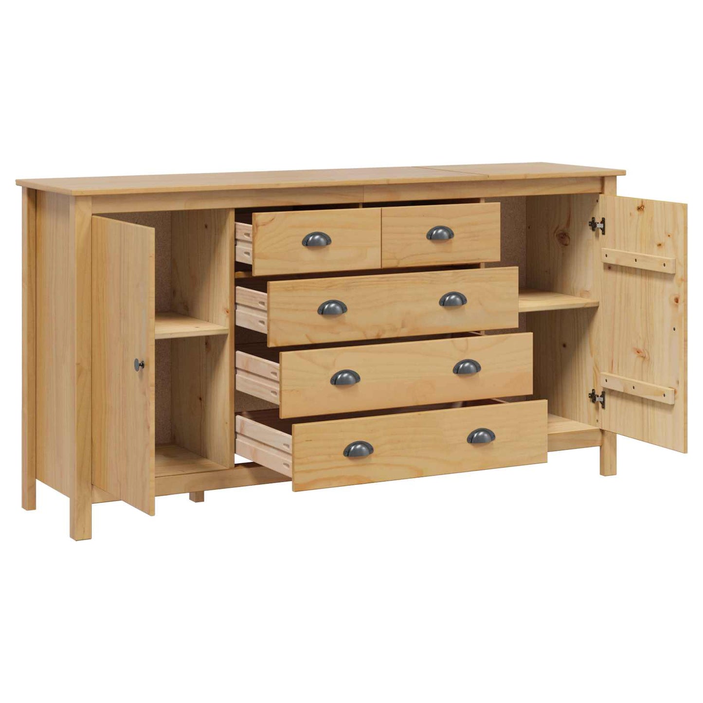 Serviesskap HILL Honning brun 154 x 40 x 80 cm Massiv furu