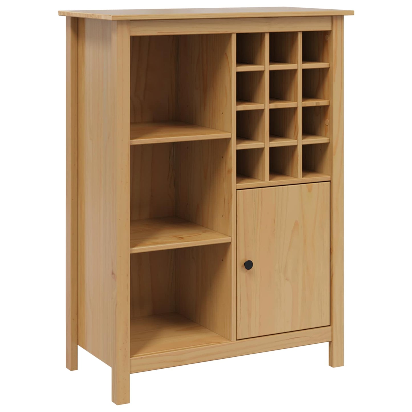 Vinskap HILL Honning brun 79.5 x 40 x 107.5 cm Massiv furu