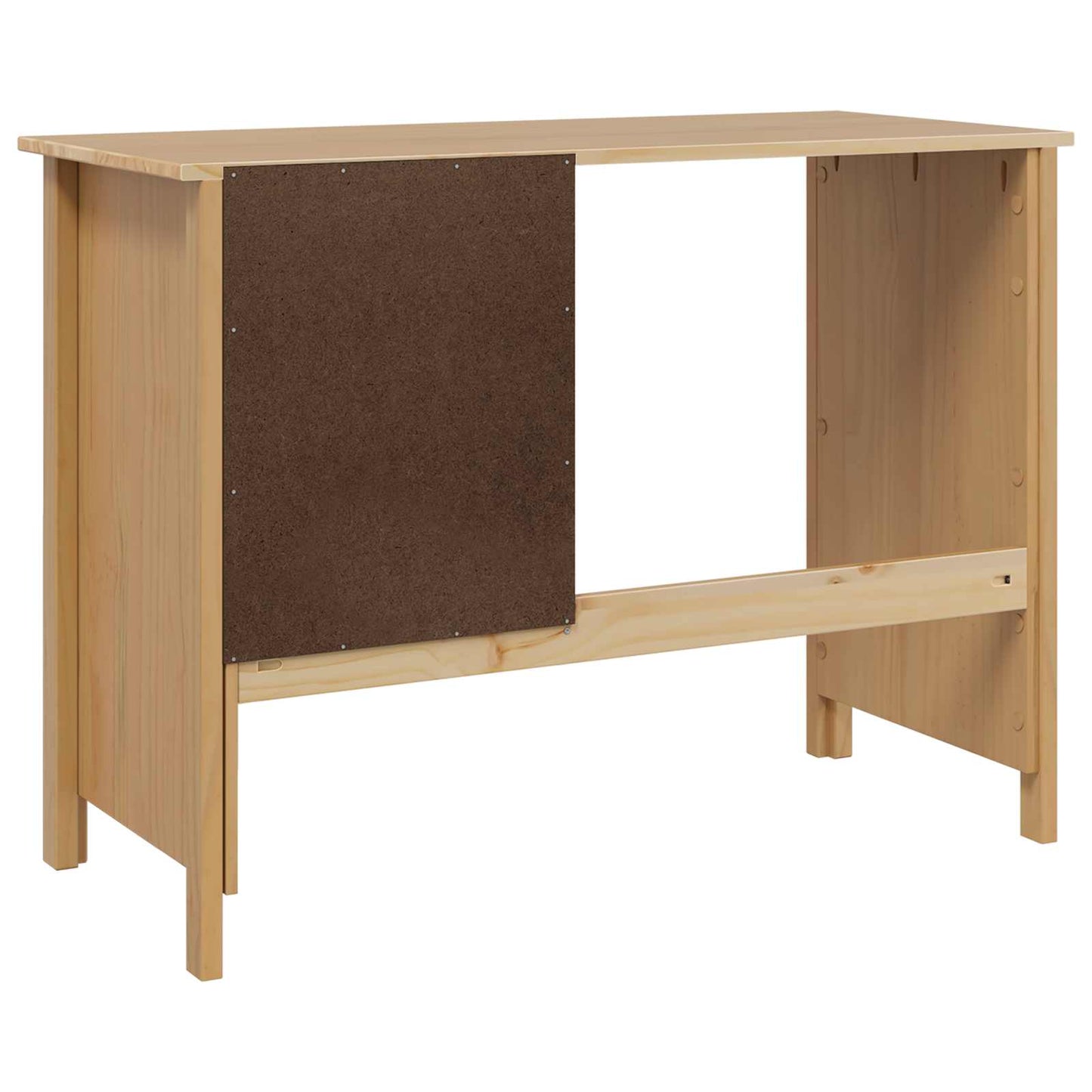 Bord med skuffer Honning brun 100 x 45 x 74 cm Massiv furu vidaXL