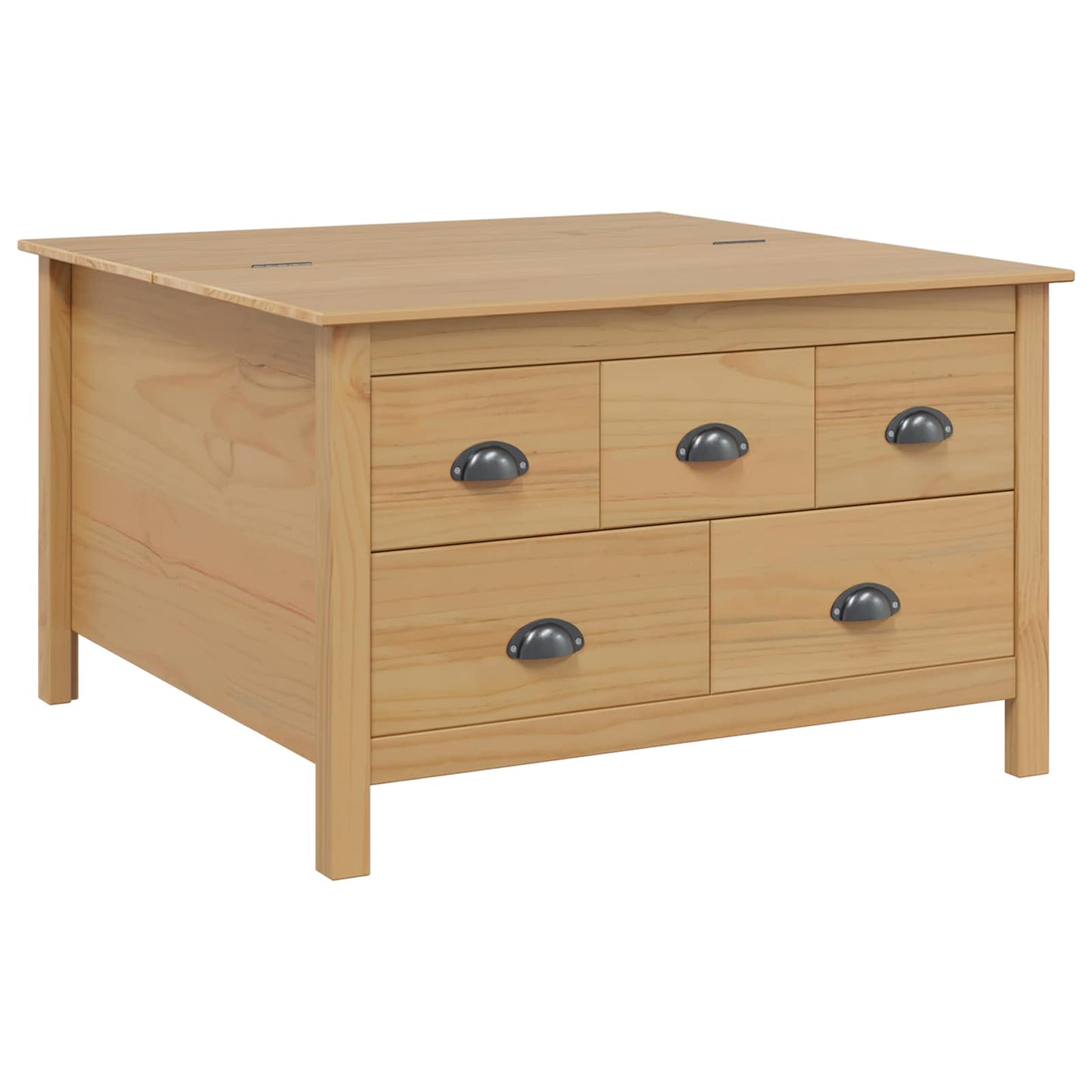 Kaffebord Honning brun 79.5 x 79.5 x 49 cm Massiv furu vidaXL