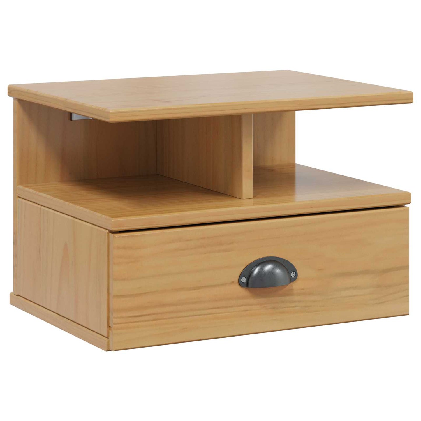 Nattbordskap med skuff Honning brun 40 x 31 x 27 cm Massiv furu vidaXL