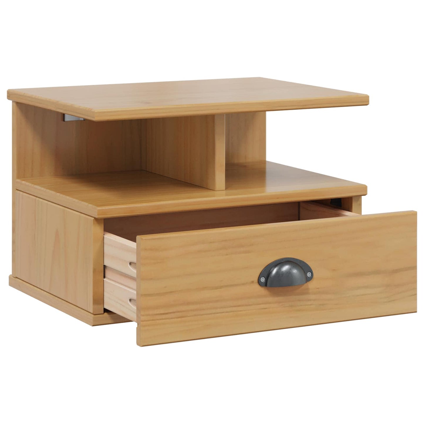 Nattbordskap med skuff Honning brun 40 x 31 x 27 cm Massiv furu vidaXL