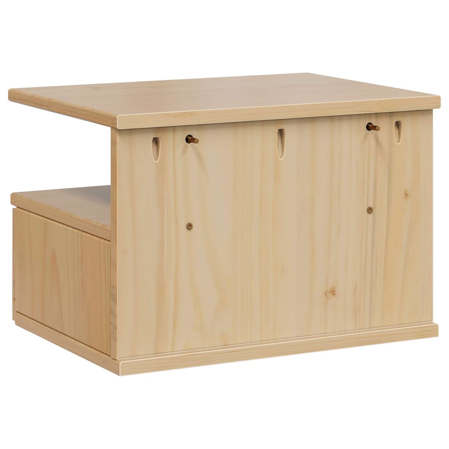 Nattbordskap med skuff Honning brun 40 x 31 x 27 cm Massiv furu vidaXL