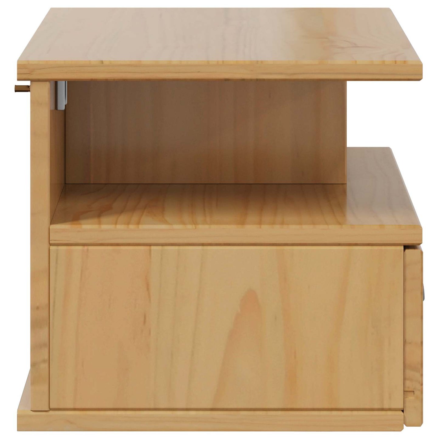 Nattbordskap med skuff Honning brun 40 x 31 x 27 cm Massiv furu vidaXL
