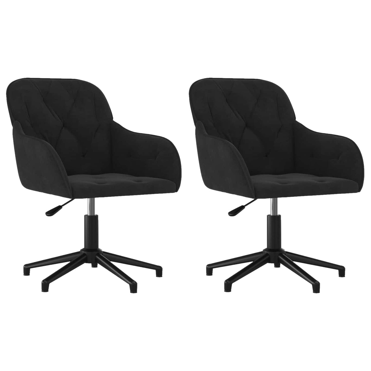 Spisestuestol 2 pcs Svart 55 x 59,5 x 77 cm Fløyel vidaXL