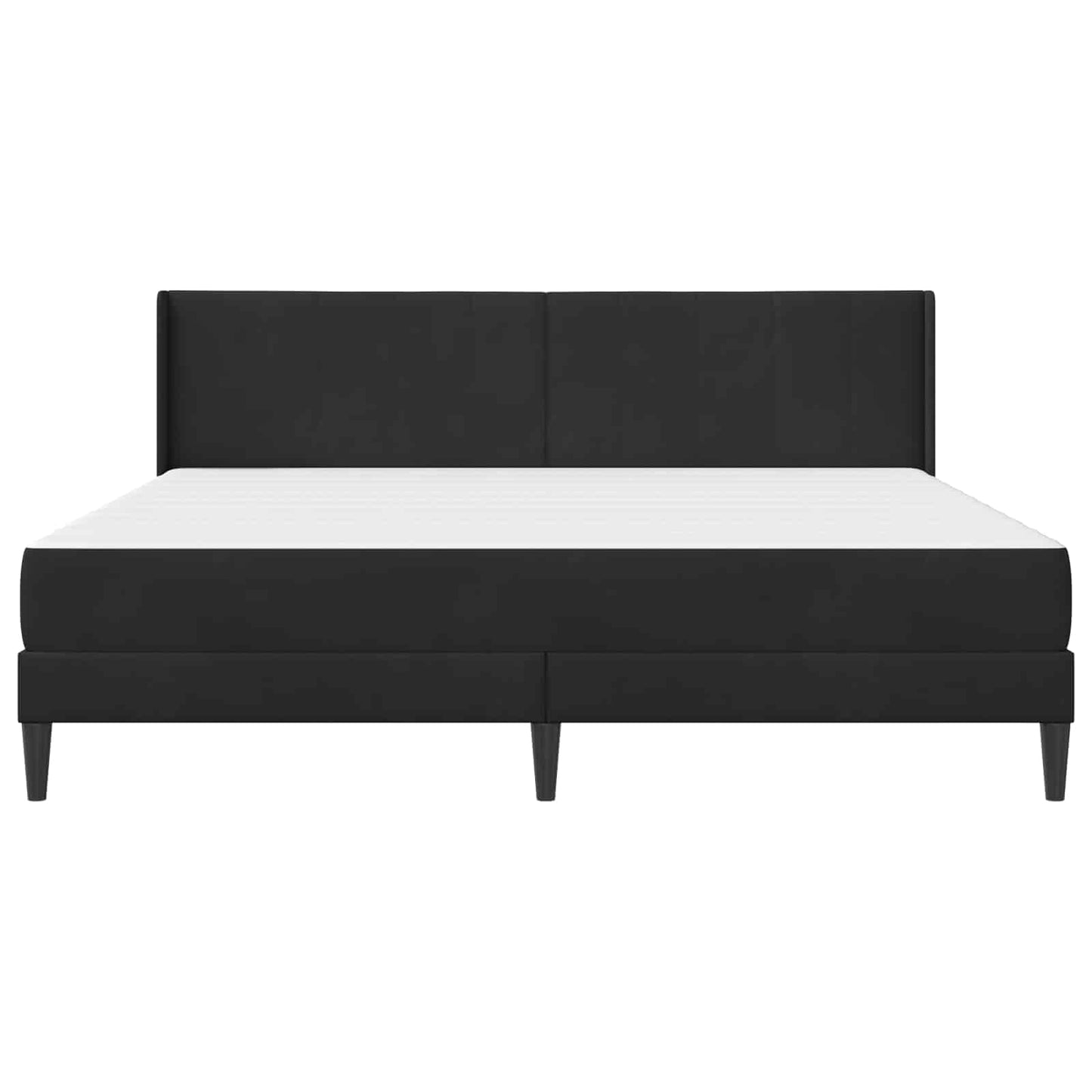 Sengeramme med madrass med hodegjerde Svart 180 x 200 cm Fløyel