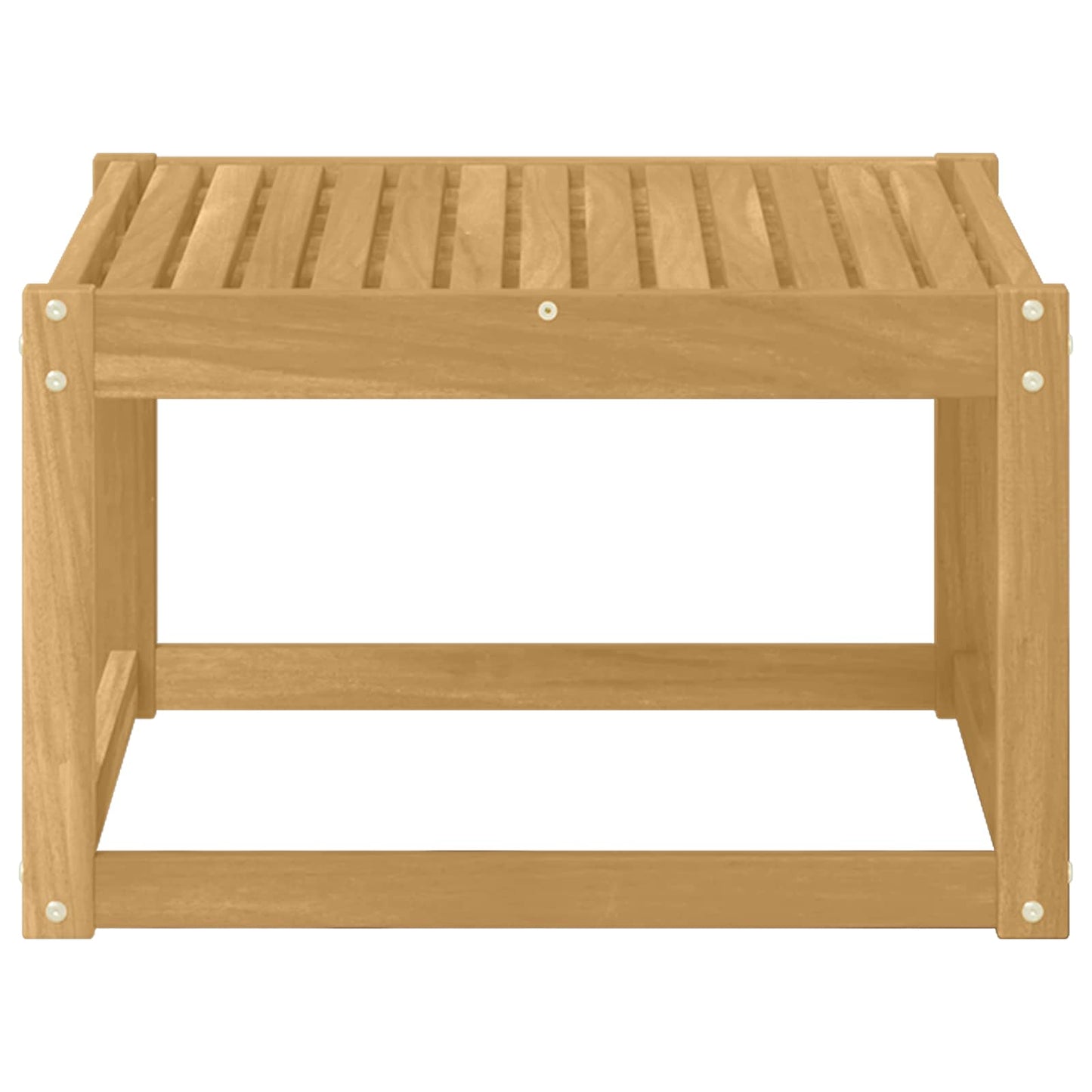 Utebord Solid akasietre Hvit 59 x 59 x 37 cm