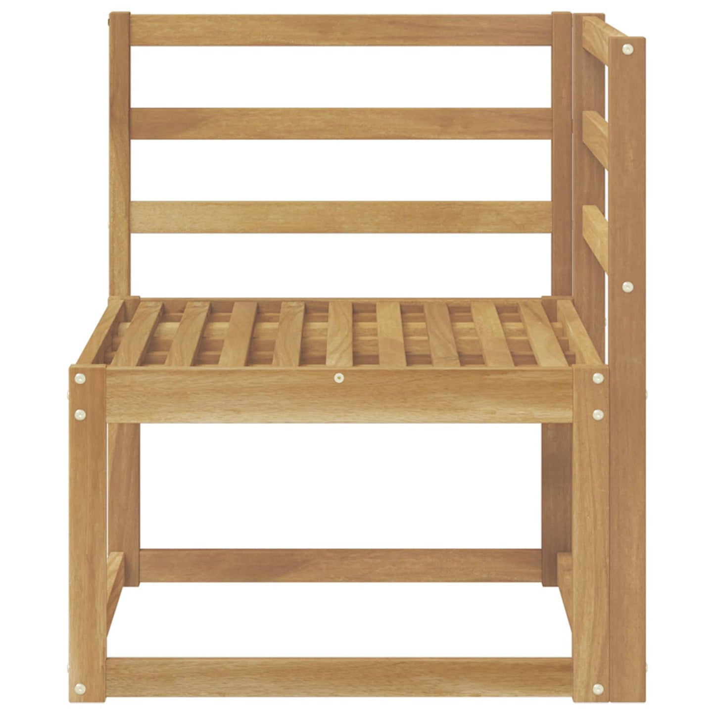 Ute Hjørnesofa Solid akasietre Hvit 63 x 63 x 73 cm