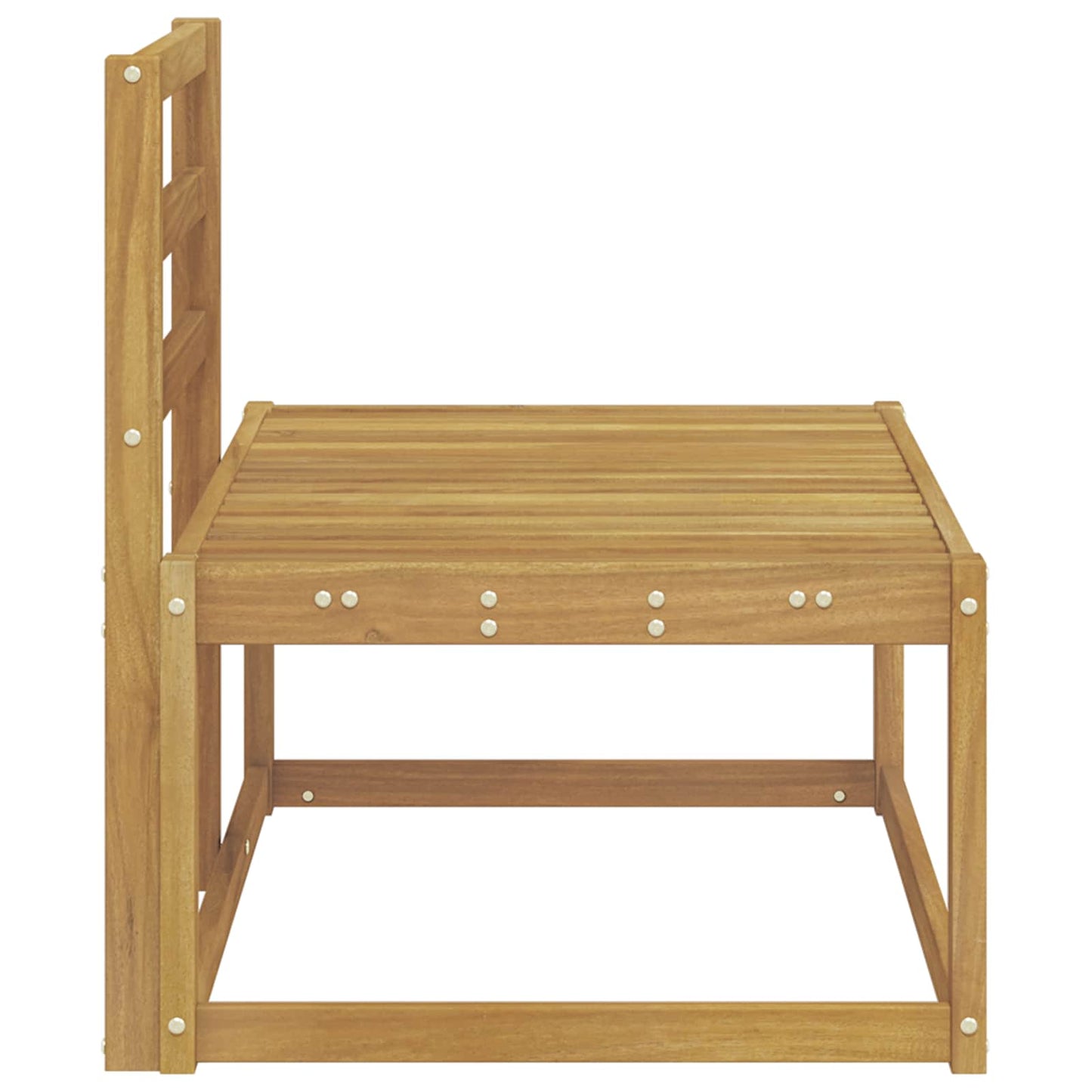 Utendørs End Sofagruppe Hvit 91 x 63 x 73 cm Solid akasietre
