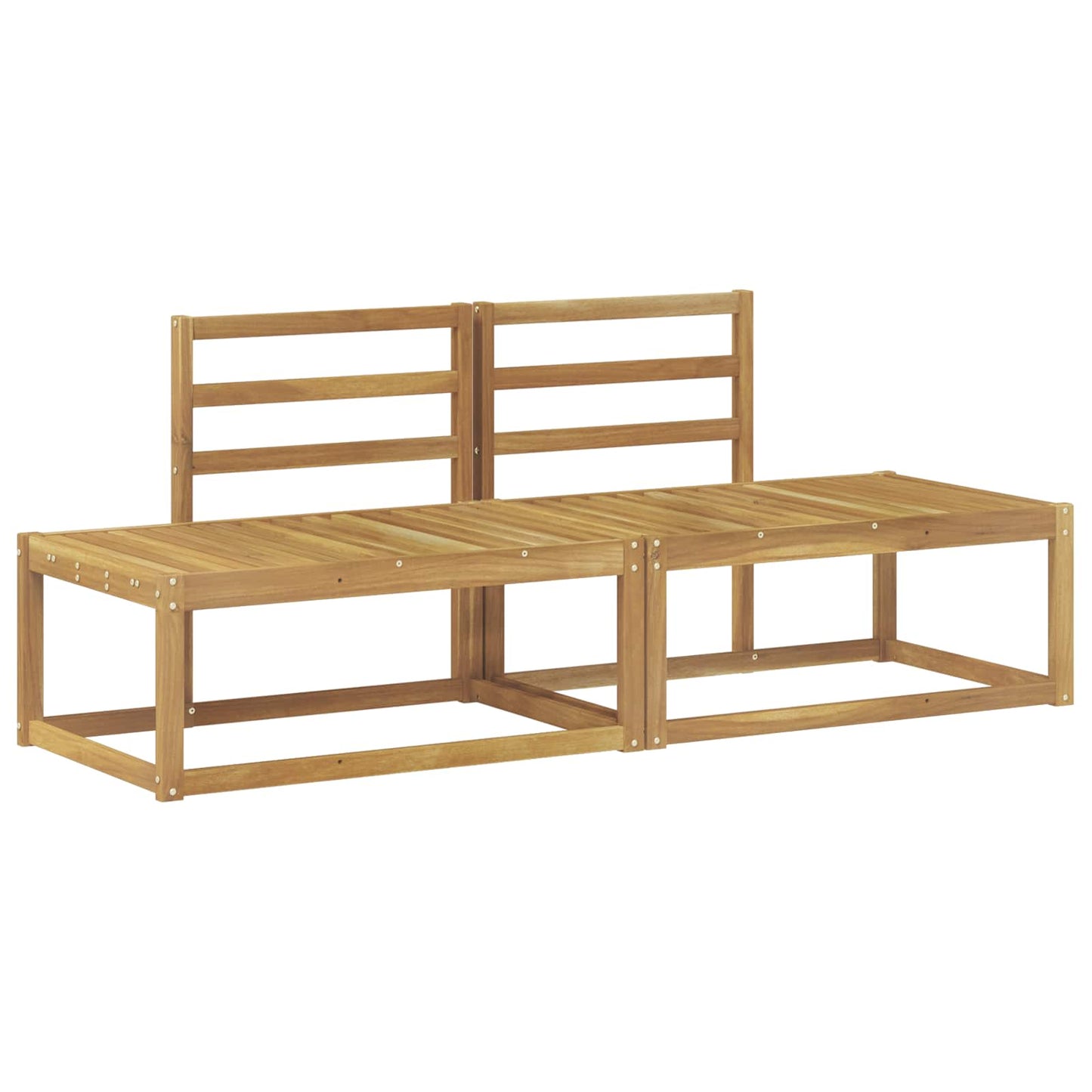 Utendørs End Sofagruppe 2 Stk Hvit 182,5 x 63 x 73 cm