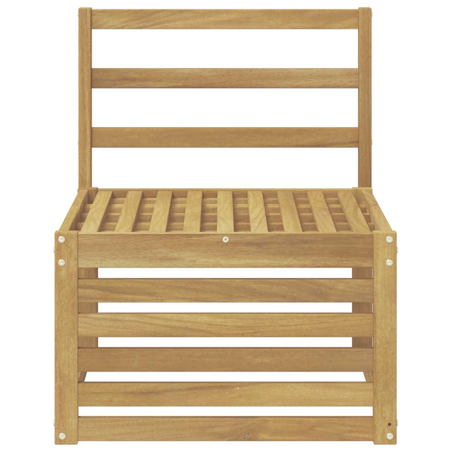Ute Midt Sofa Solid akasietre Hvit 63 x 59 x 73 cm