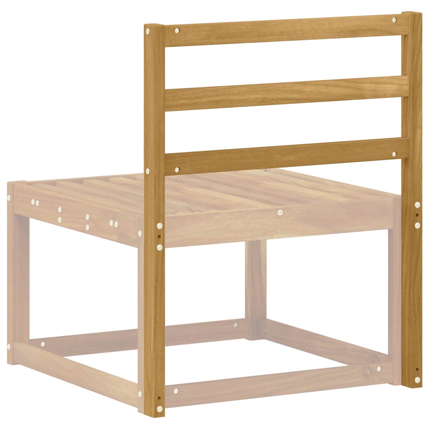 Ryggstøtte modul Hvit 59 x 4 x 73 cm Solid akasietre