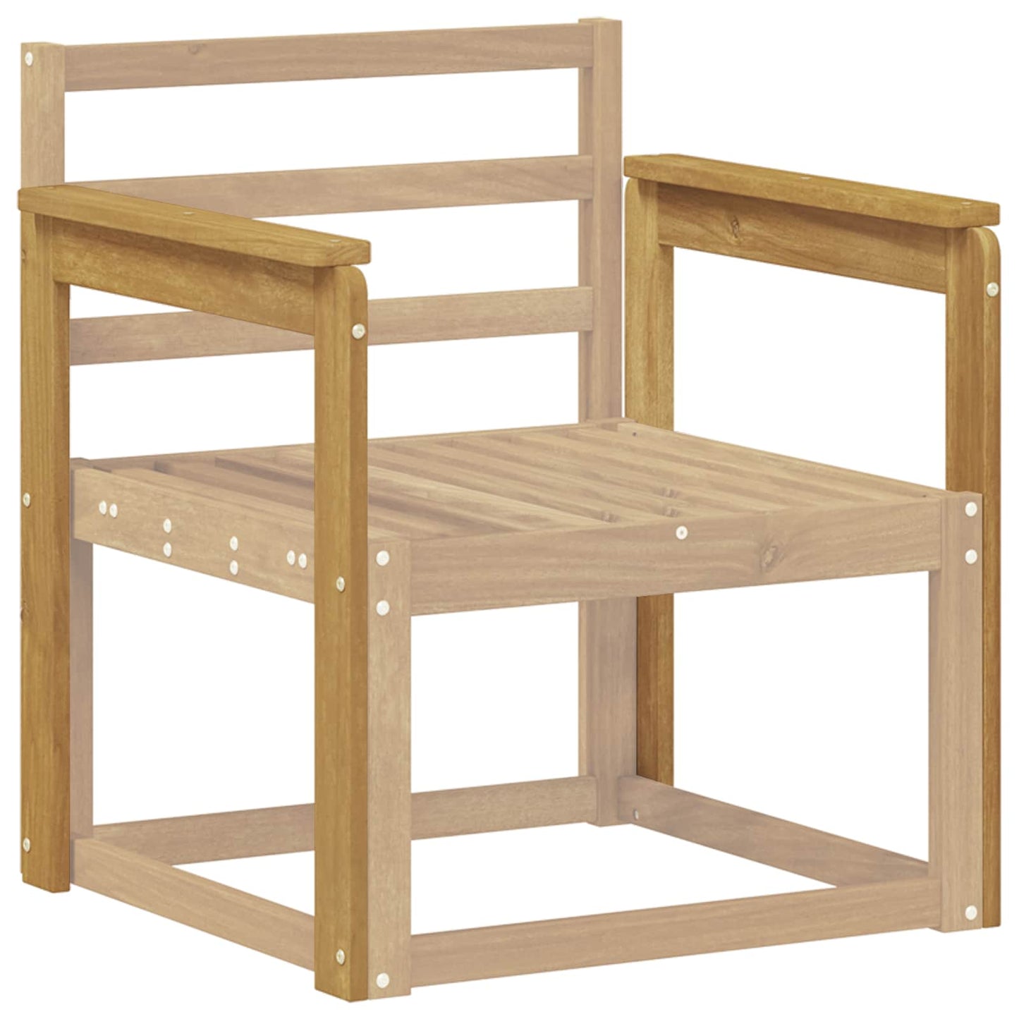 Armlene Modul 2 pcs Hvit 59 x 6 x 61 cm Solid akasietre