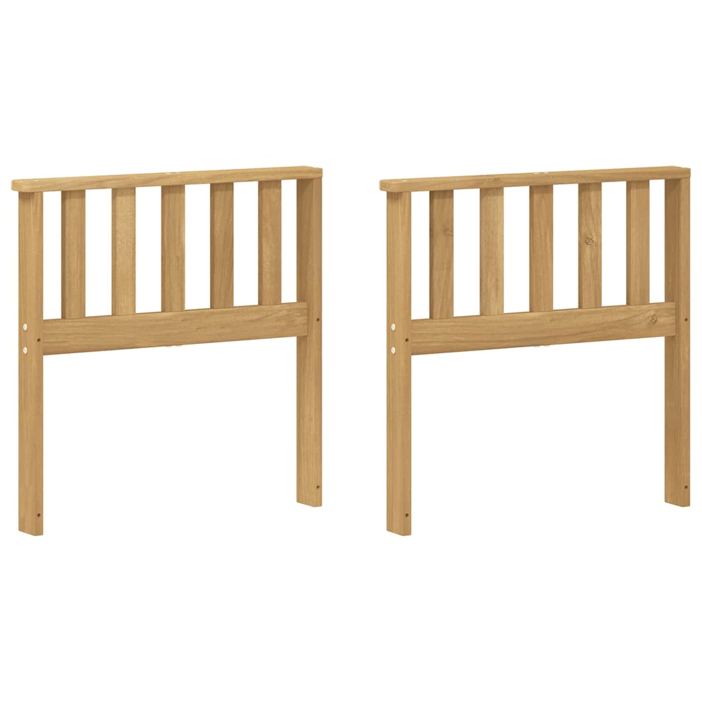 Armlene Modul 2 pcs Hvit 60 x 6 x 61 cm Solid akasietre