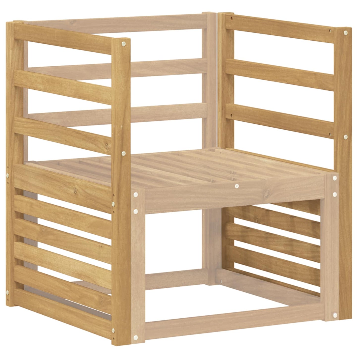 Armlene Modul 2 pcs Hvit 59 x 4 x 73 cm Solid akasietre