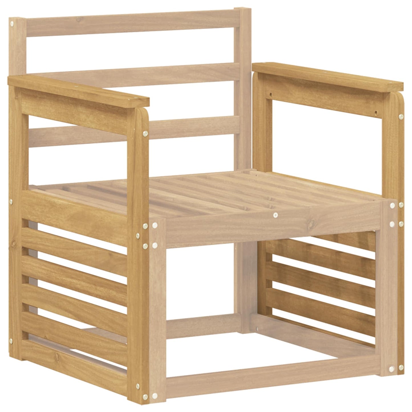 Armlene Modul 2 pcs Hvit 59 x 6 x 61 cm Solid akasietre