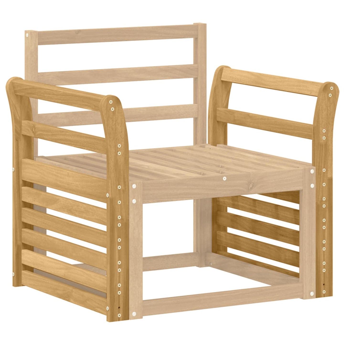 Armlene Modul 2 pcs Hvit 58,5 x 8 x 60 cm Solid akasietre