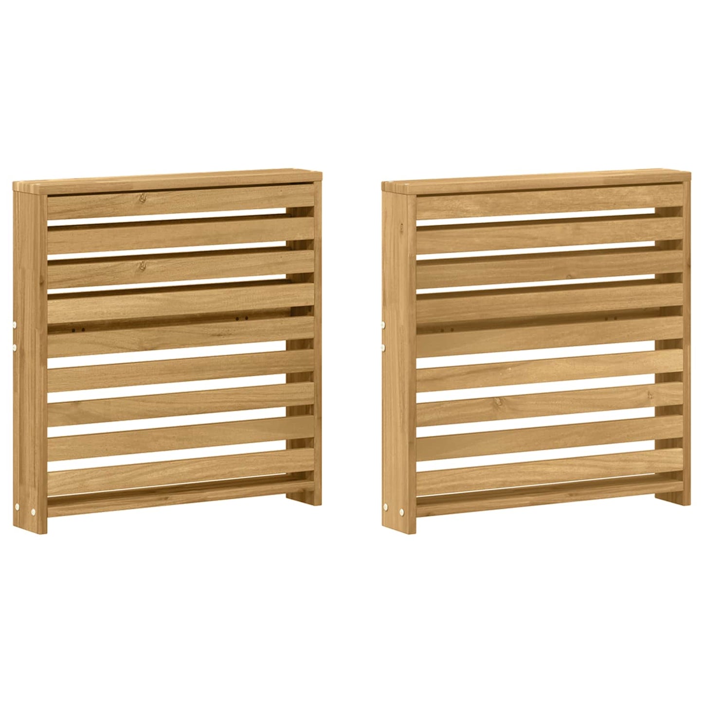 Armlene Modul 2 pcs Hvit 58,5 x 10 x 61 cm Solid akasietre