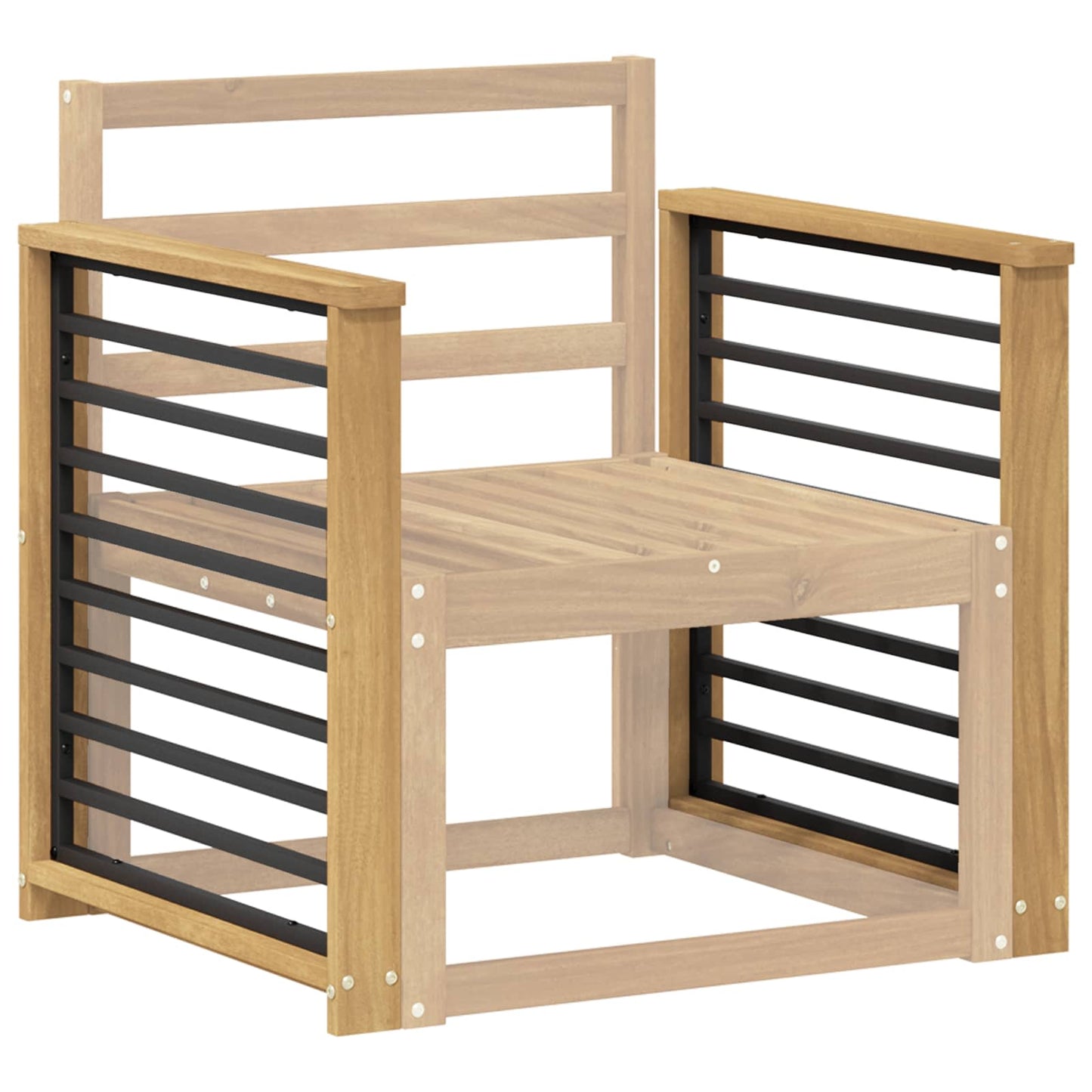 Armlene Modul 2 pcs Hvit 60 x 6 x 61 cm Solid akasietre