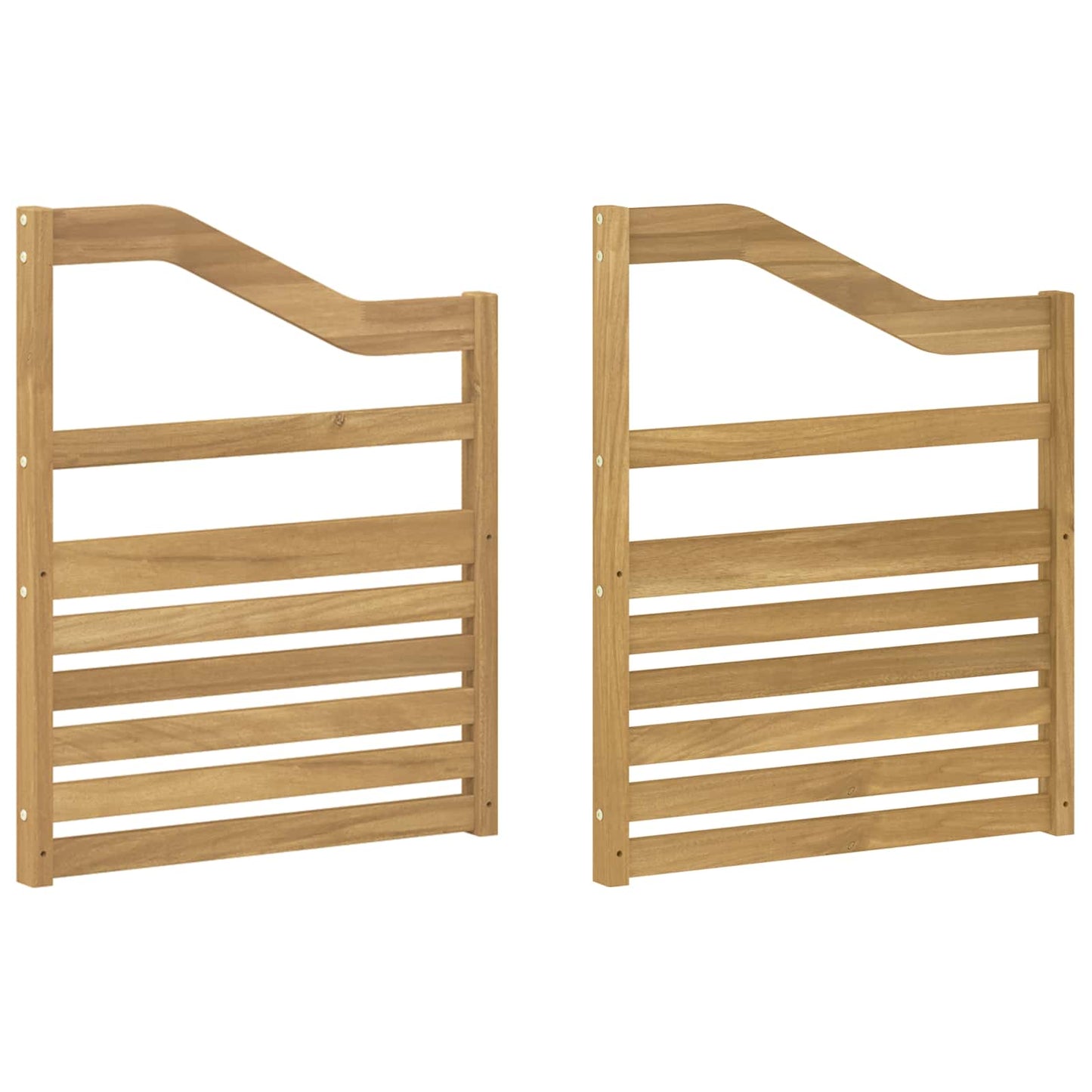 Armlene Modul 2 pcs Hvit 59 x 4 x 73 cm Solid akasietre