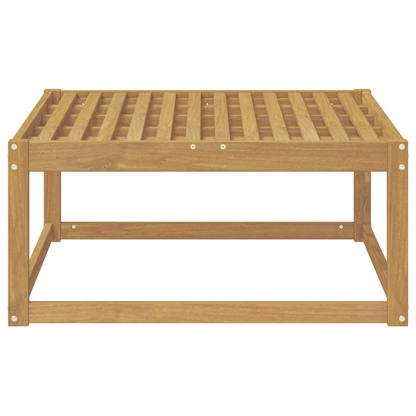 Ute fotstøtte Solid akasietre Hvit 79 x 79 x 37 cm