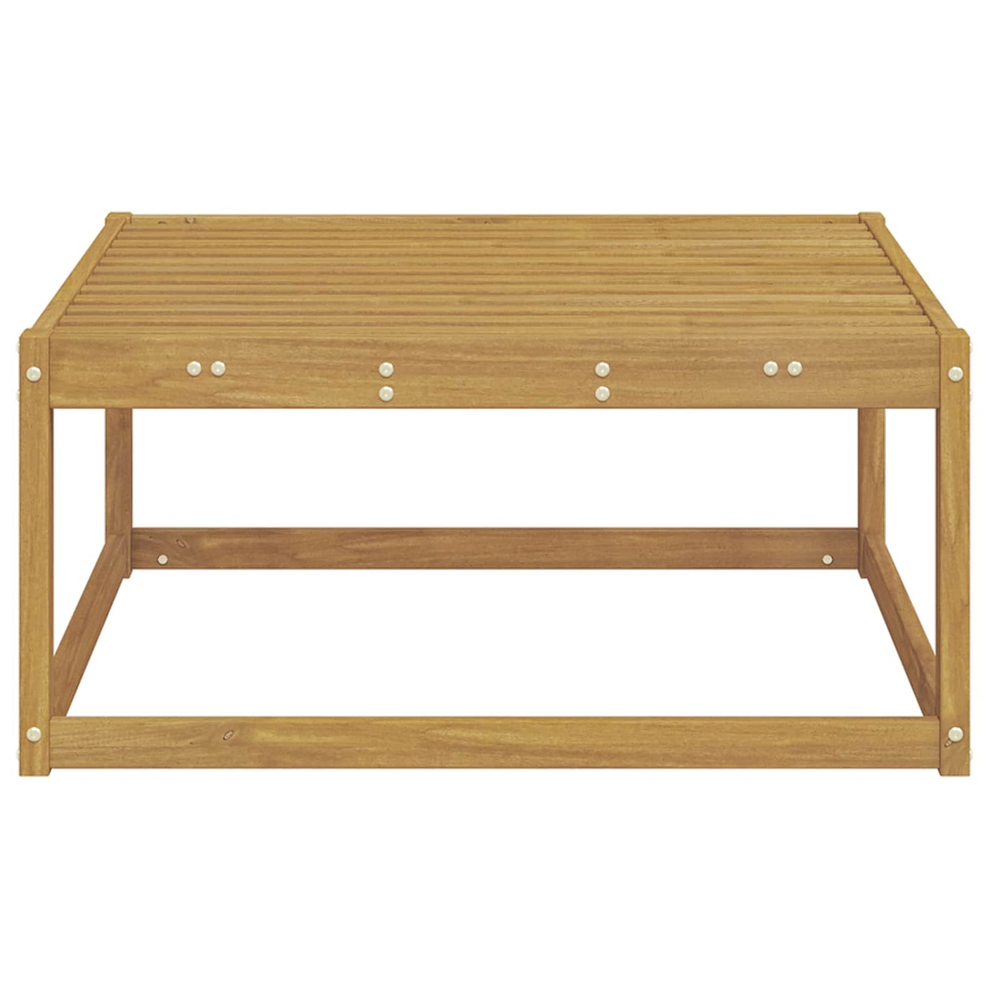 Ute fotstøtte Solid akasietre Hvit 79 x 79 x 37 cm
