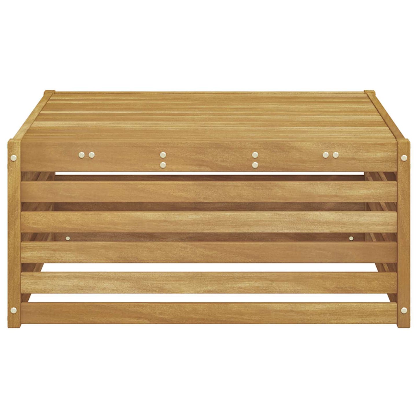 Utebord Solid akasietre Hvit 79 x 79 x 37 cm
