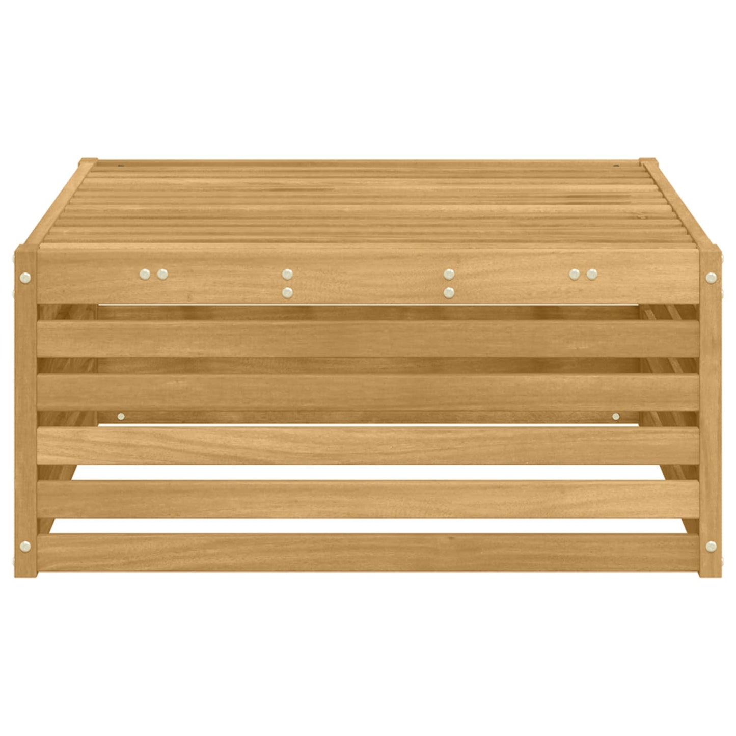 Ute fotstøtte Solid akasietre Hvit 79 x 79 x 37 cm