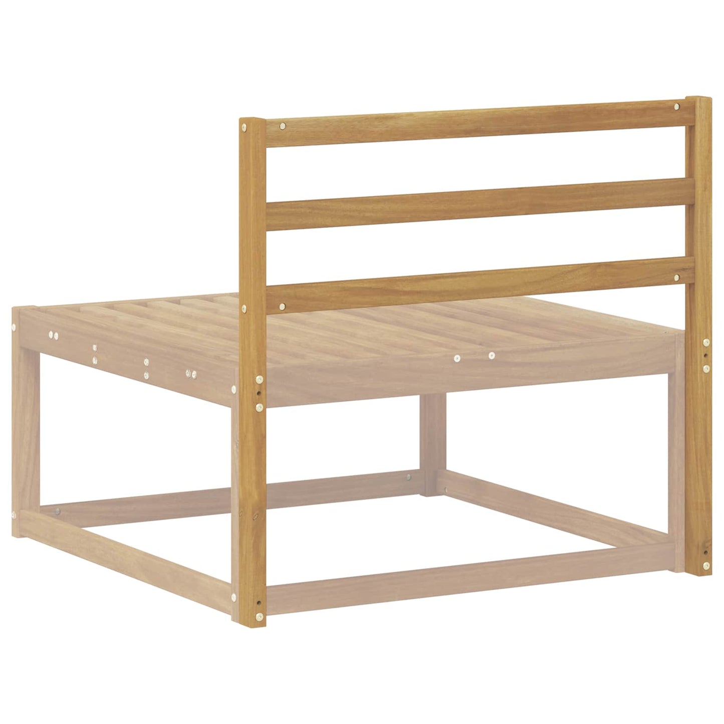 Ryggstøtte modul Hvit 79 x 4 x 73 cm Solid akasietre