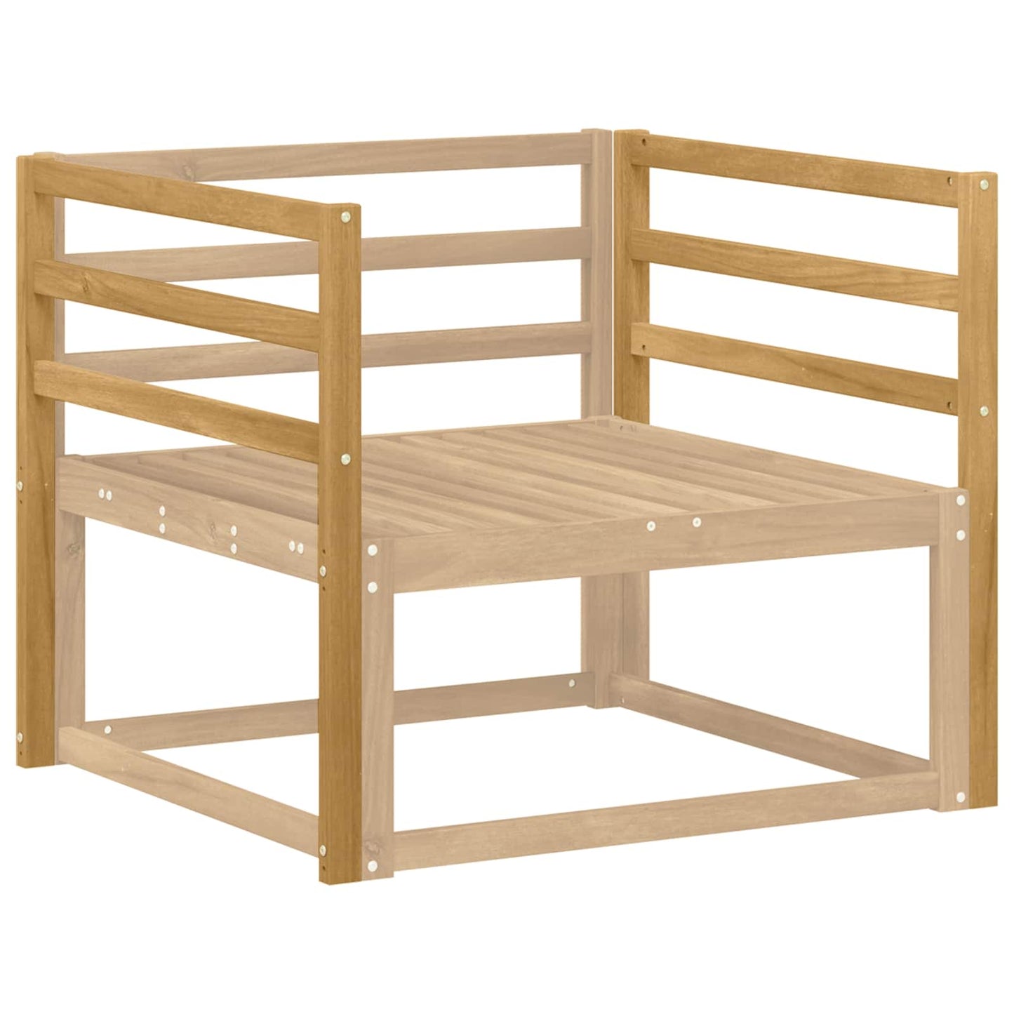 Armlene Modul 2 pcs Hvit 79 x 4 x 73 cm Solid akasietre