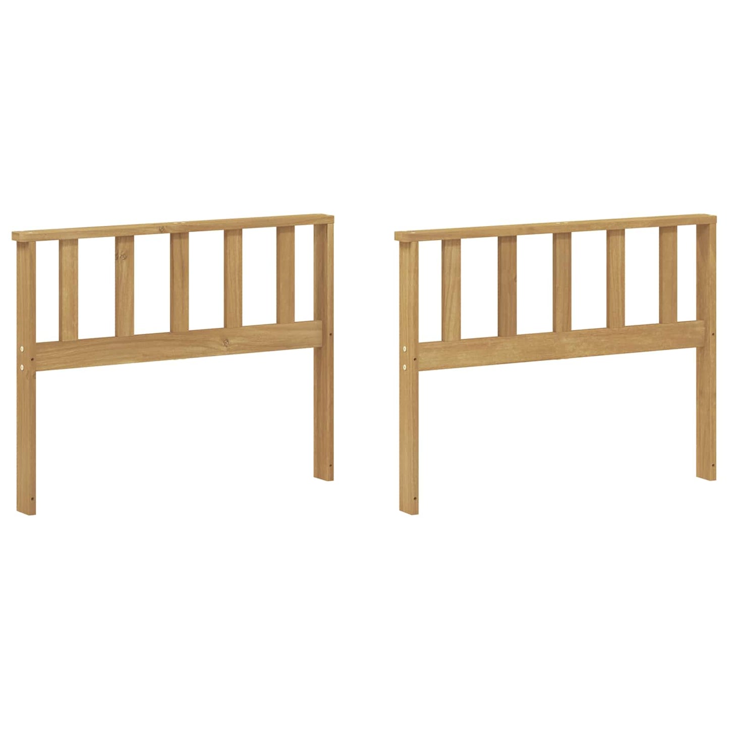Armstøttemodul 2 pcs Hvit 80 x 6 x 61 cm Solid akasietre