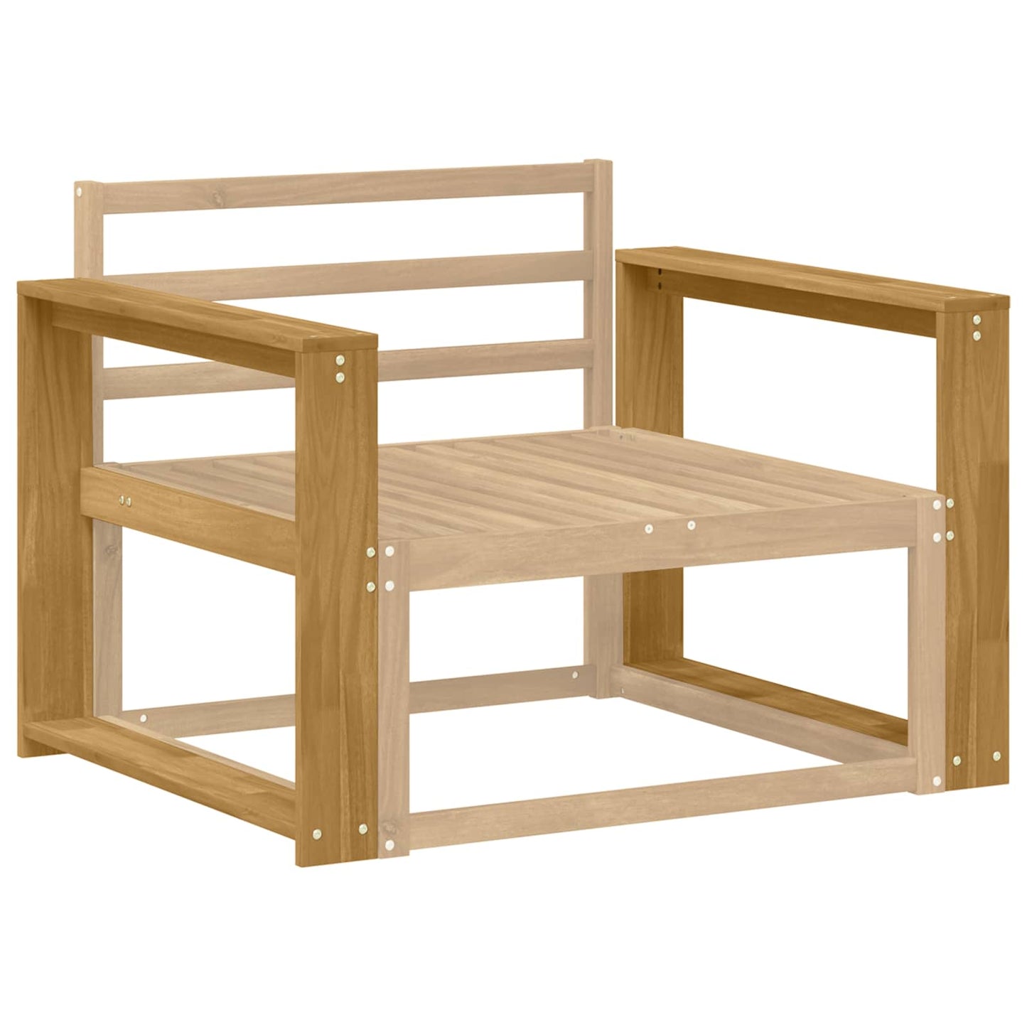 Armlenksmodul 2 pcs Hvit 78,5 x 10 x 61 cm Solid akasietre