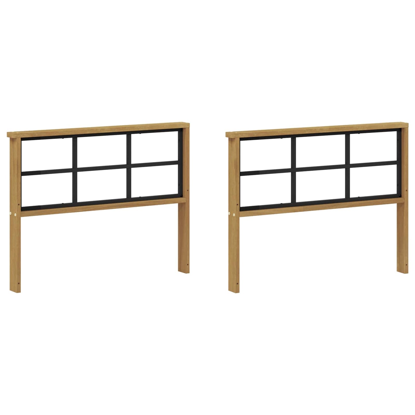 Armlene Modul 2 pcs Hvit 80 x 6 x 61 cm Solid akasietre