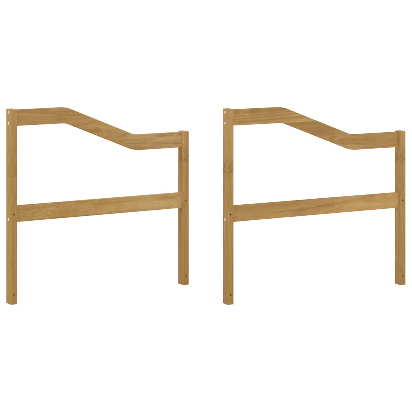 Armlene Modul 2 pcs Hvit 79 x 4 x 73 cm Solid akasietre