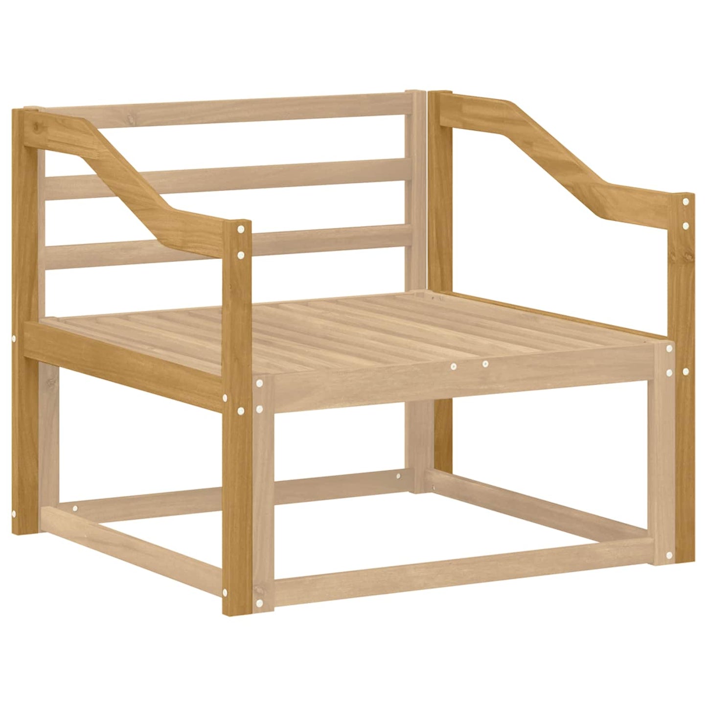 Armlene Modul 2 pcs Hvit 79 x 4 x 73 cm Solid akasietre
