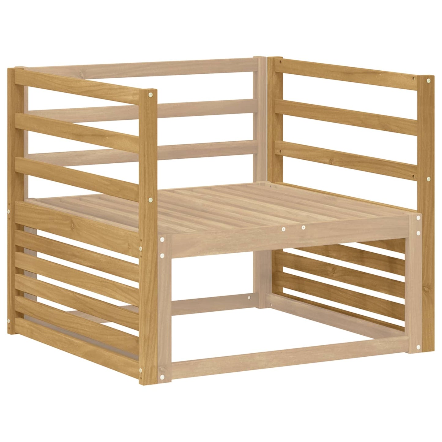 Armlenksmodul 2 pcs Hvit 79 x 4 x 73 cm Solid akasietre