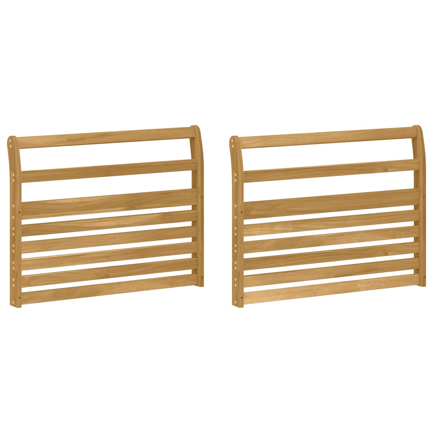 Armlene Modul 2 pcs Hvit 78,5 x 8,5 x 60 cm Solid akasietre