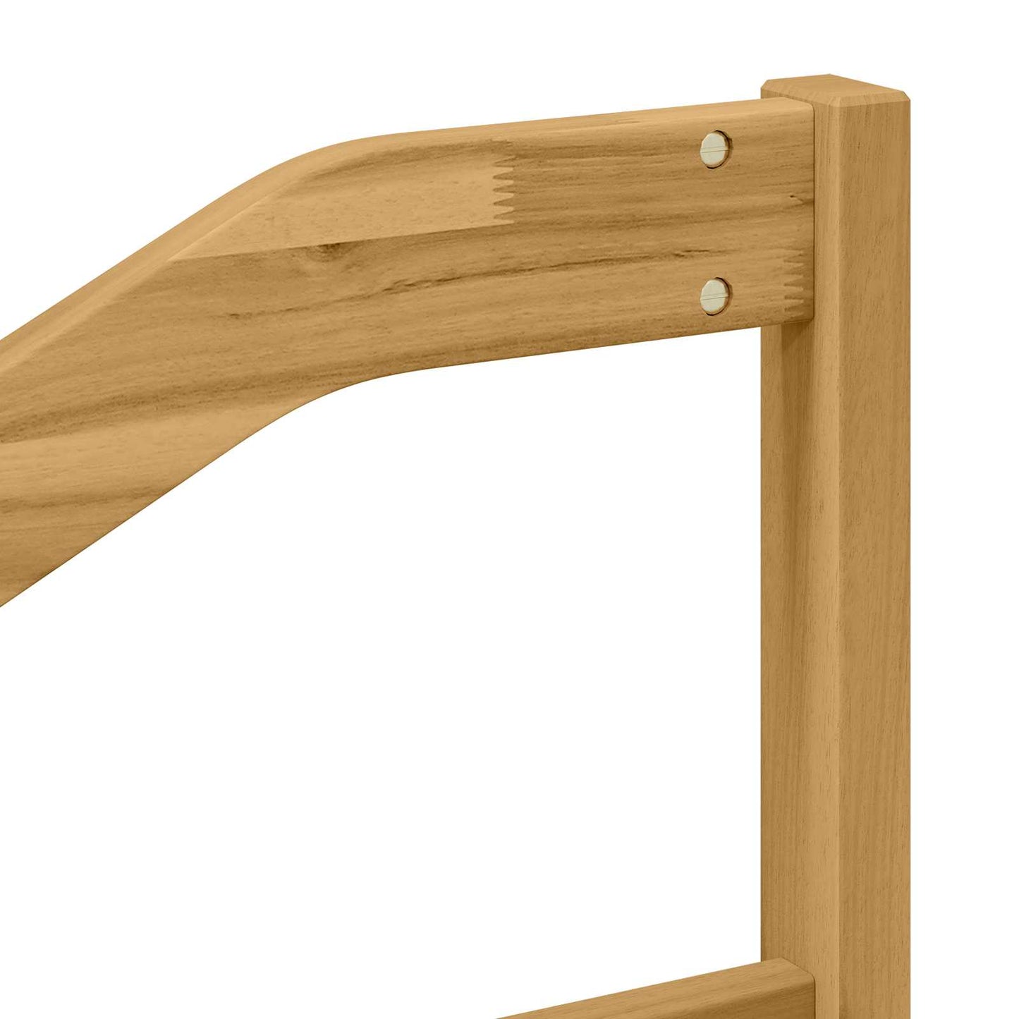 Armlene Moduler 2 pcs Hvit 79 x 4 x 73 cm Solid akasietre