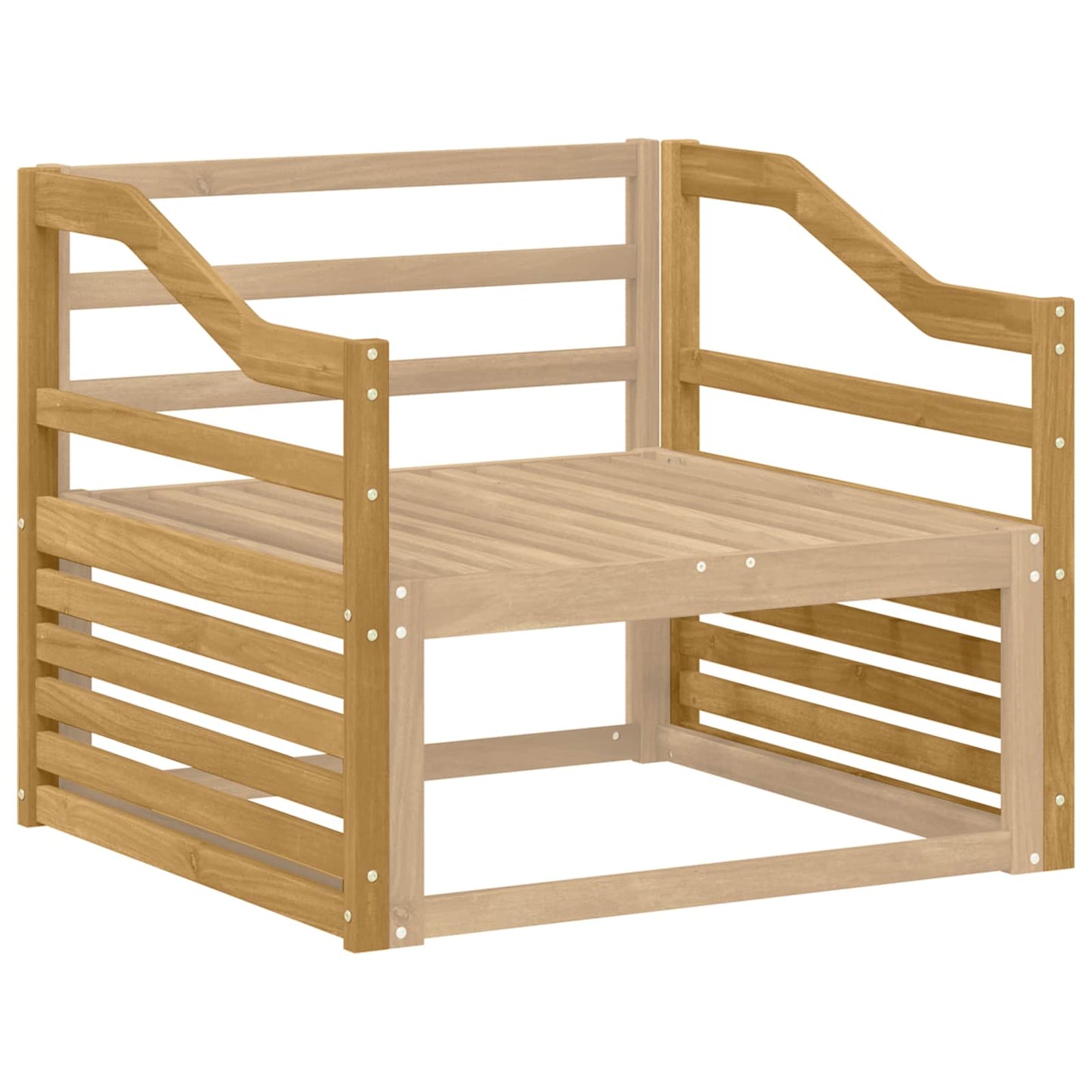 Armlene Moduler 2 pcs Hvit 79 x 4 x 73 cm Solid akasietre
