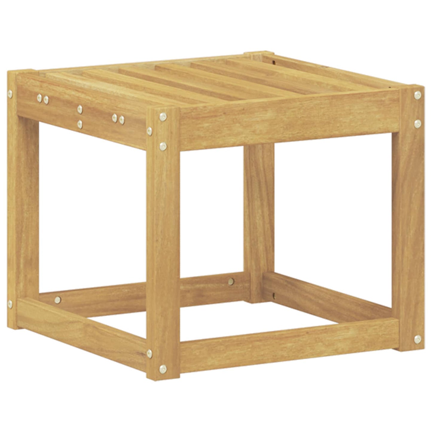 Utendørs Krakk Benk Hvit 43 x 43 x 37 cm Solid akasietre