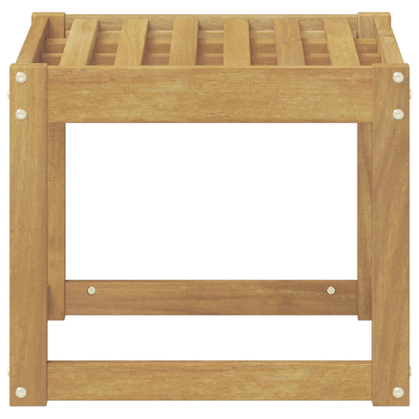 Utendørs Krakk Benk Hvit 43 x 43 x 37 cm Solid akasietre
