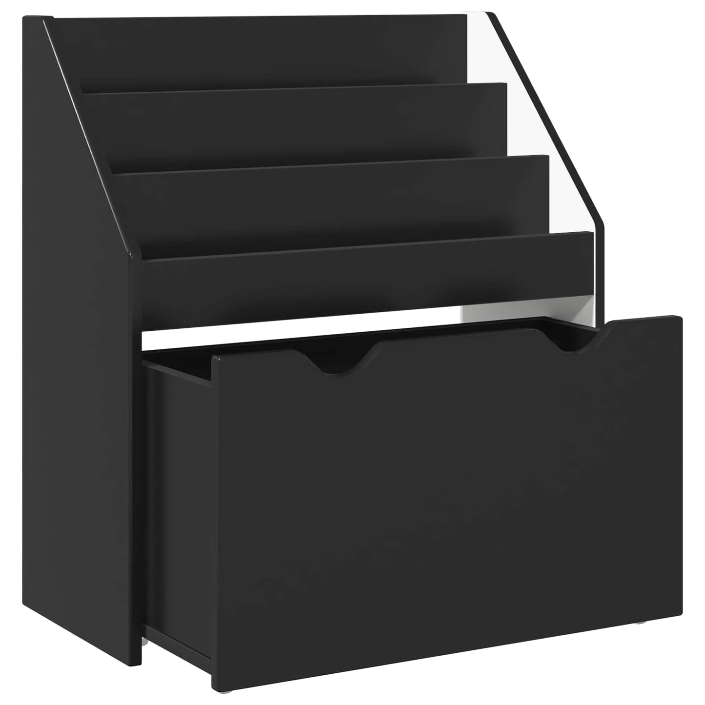 Barneskrivebokhylle Svart 60 x 29,5 x 69 cm Konstruert tre