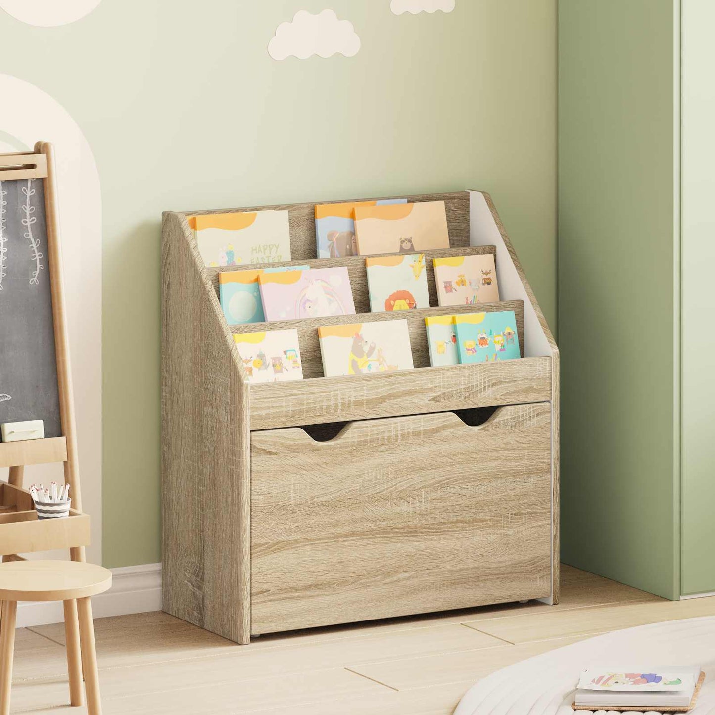 Barneskrivebokhylle Sonoma eik 60 x 29,5 x 69 cm Konstruert tre