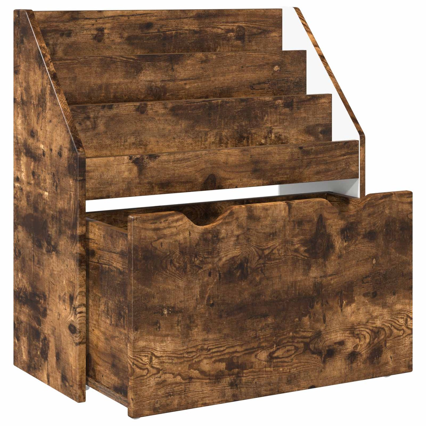 Barneskrivebokhylle Røkt eik 60 x 29,5 x 69 cm Konstruert tre